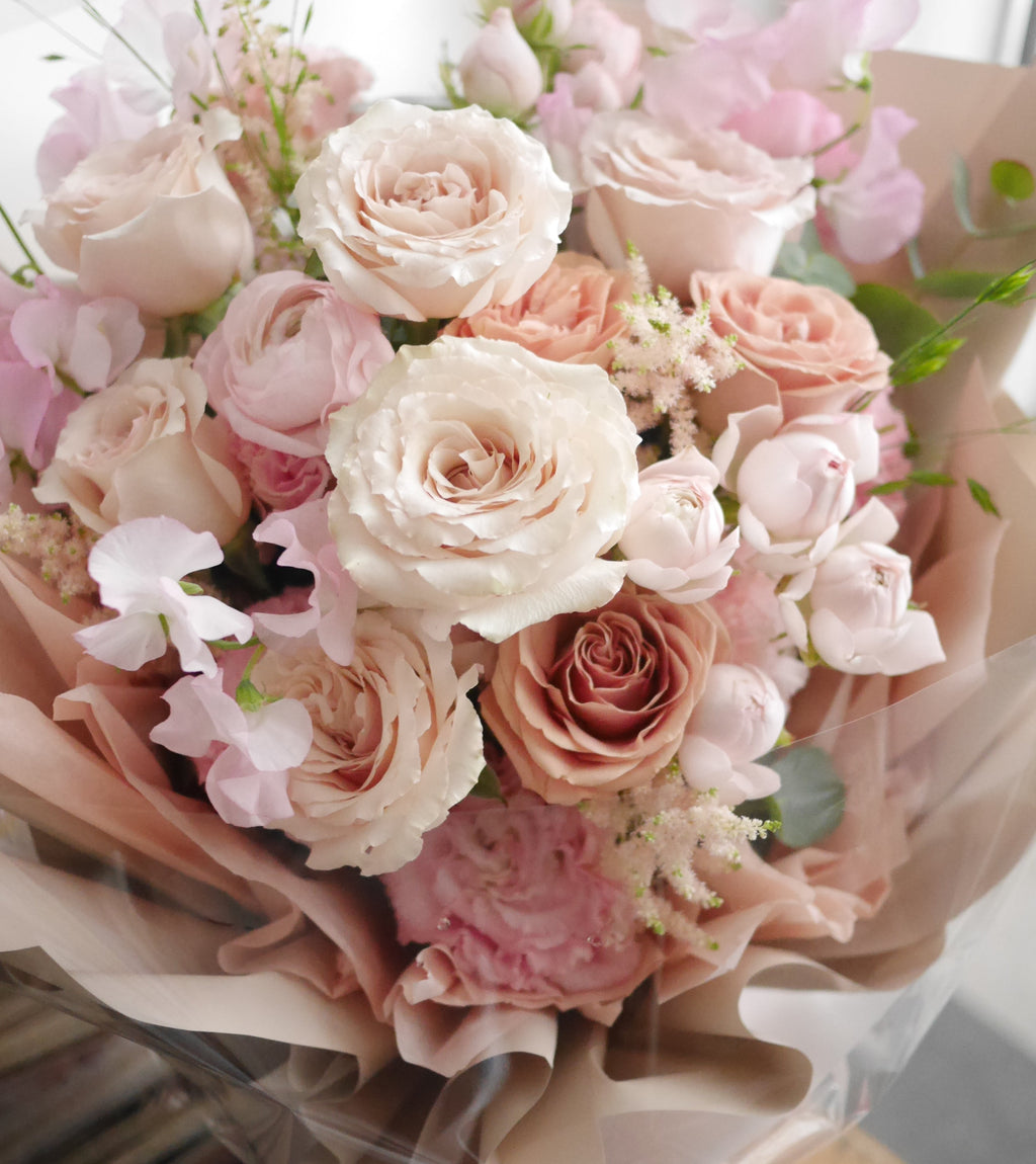 Vintage roses bouquet 復古奶茶玫瑰花束