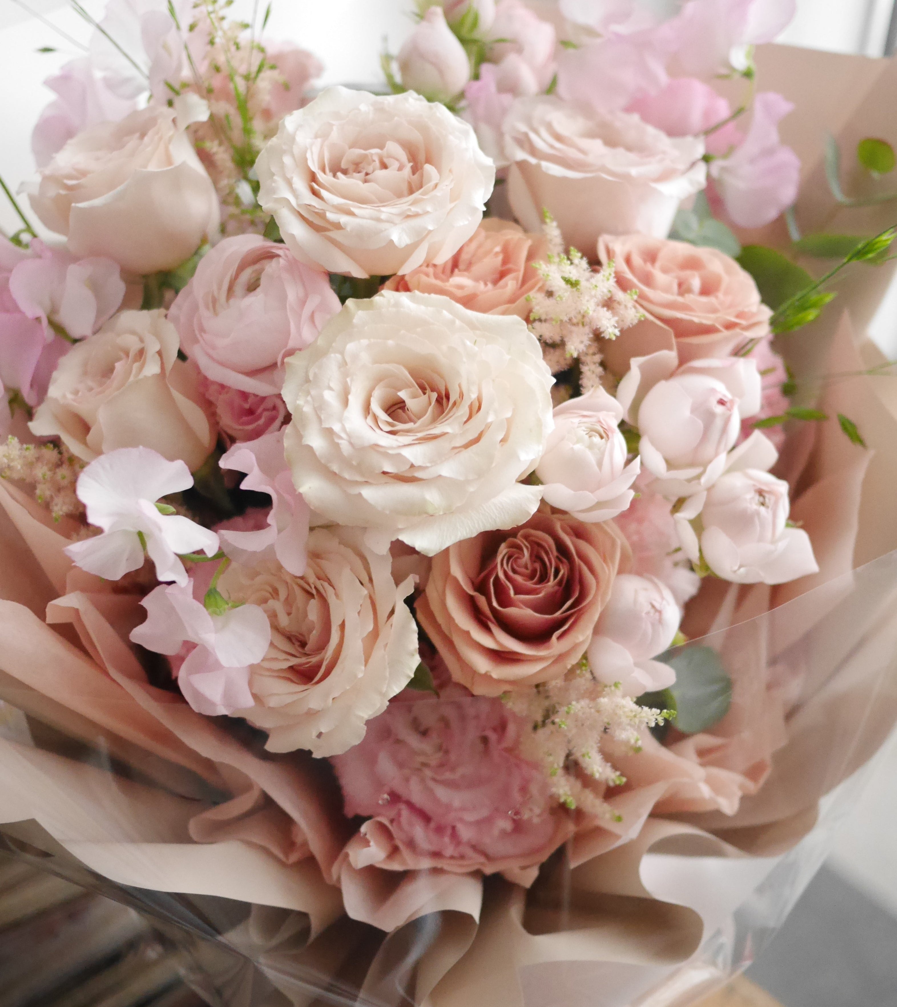 Vintage roses bouquet 復古奶茶玫瑰花束
