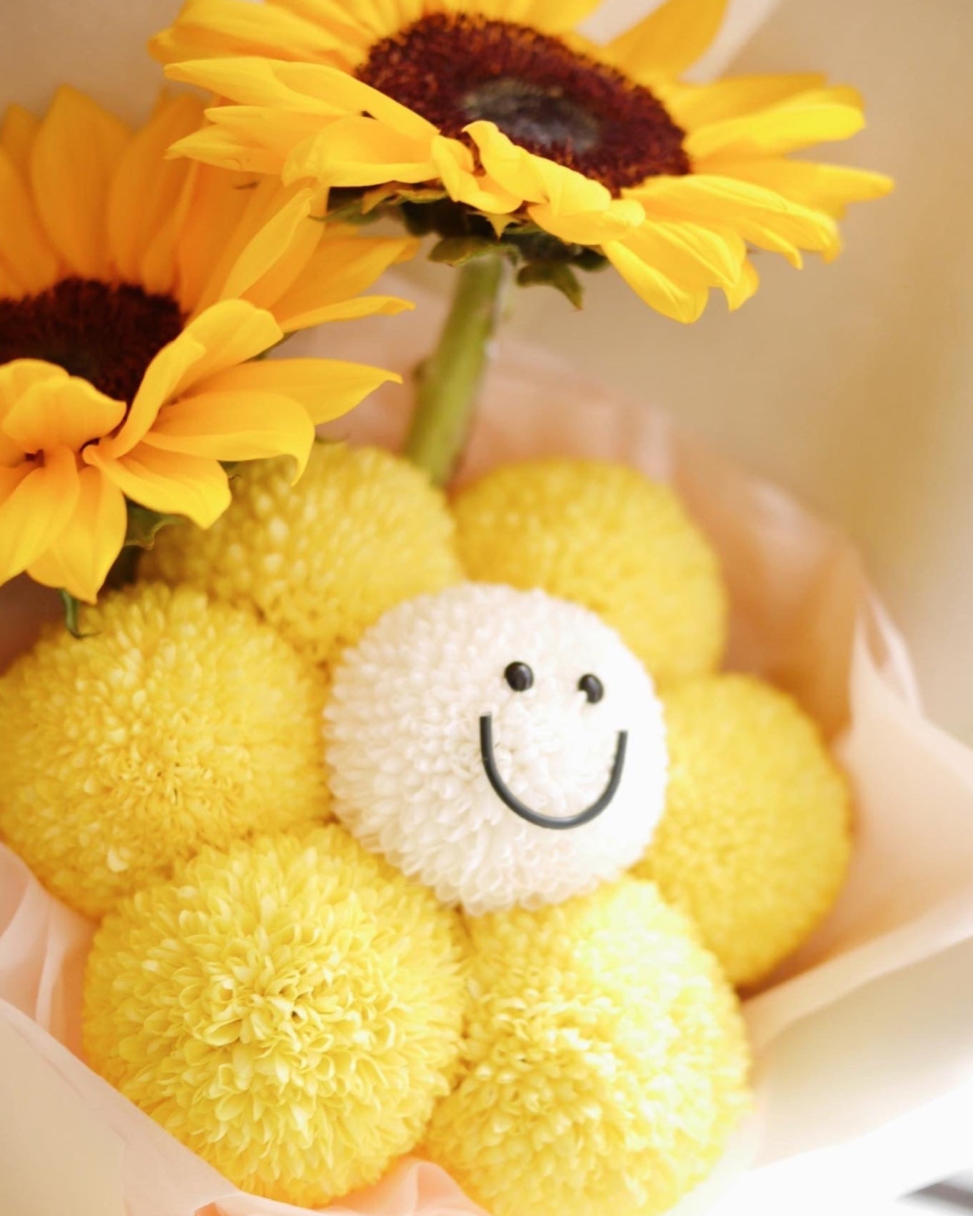 Smiley face Sunflower bouquet 哈哈笑太陽花束