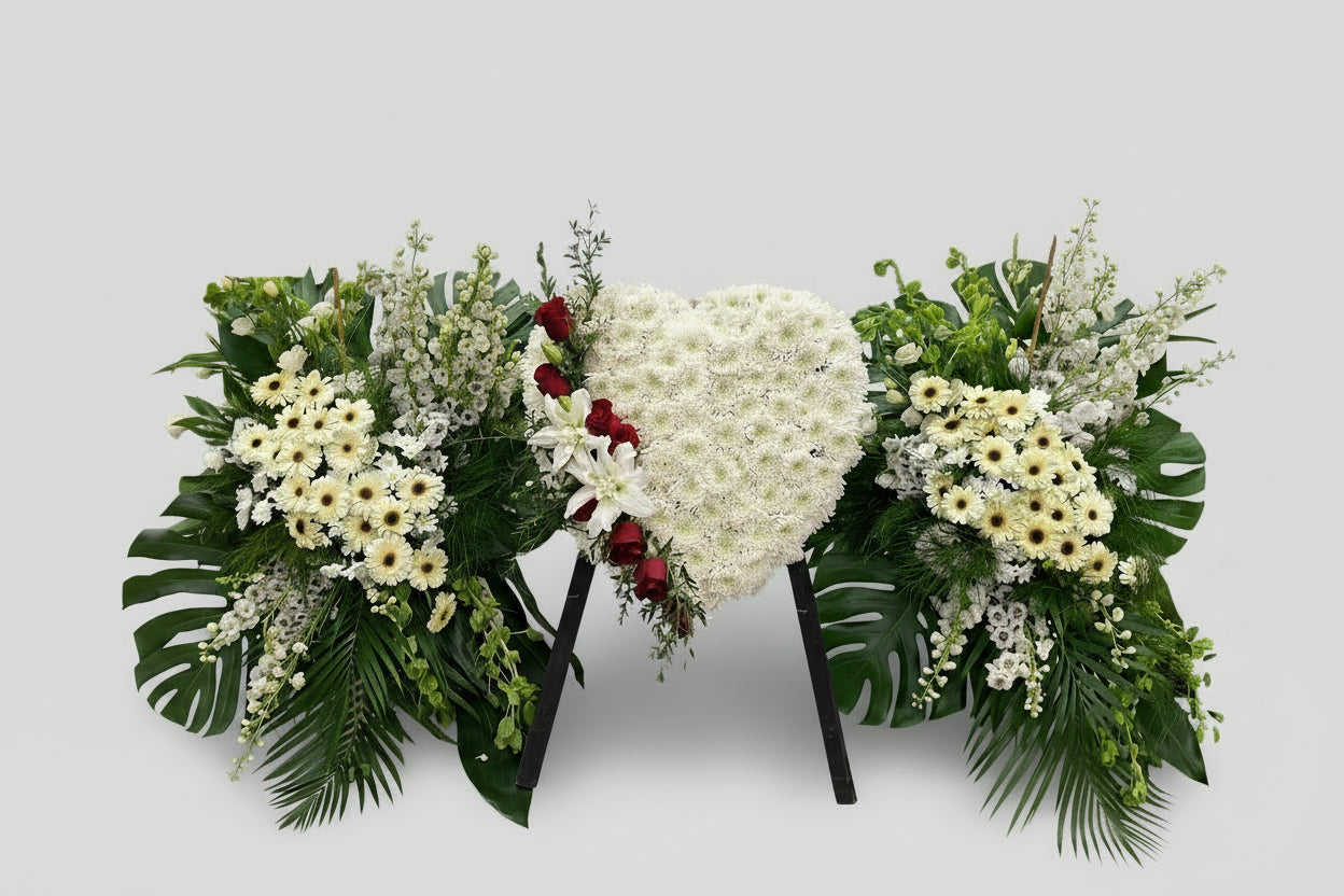 Sympathy basket 心形帛事花牌