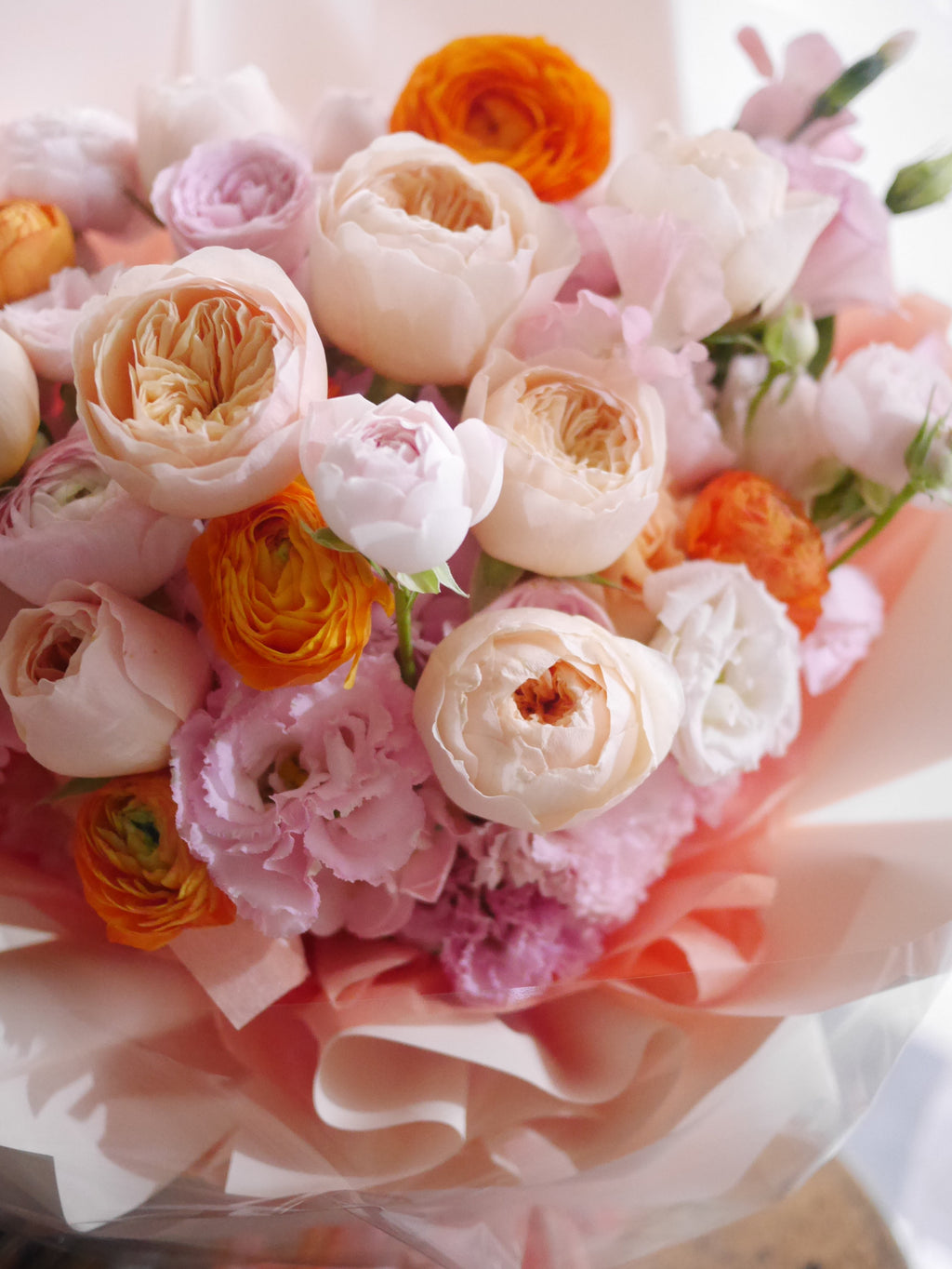 Peachy roses bouquet 蜜桃庭園玫瑰花束