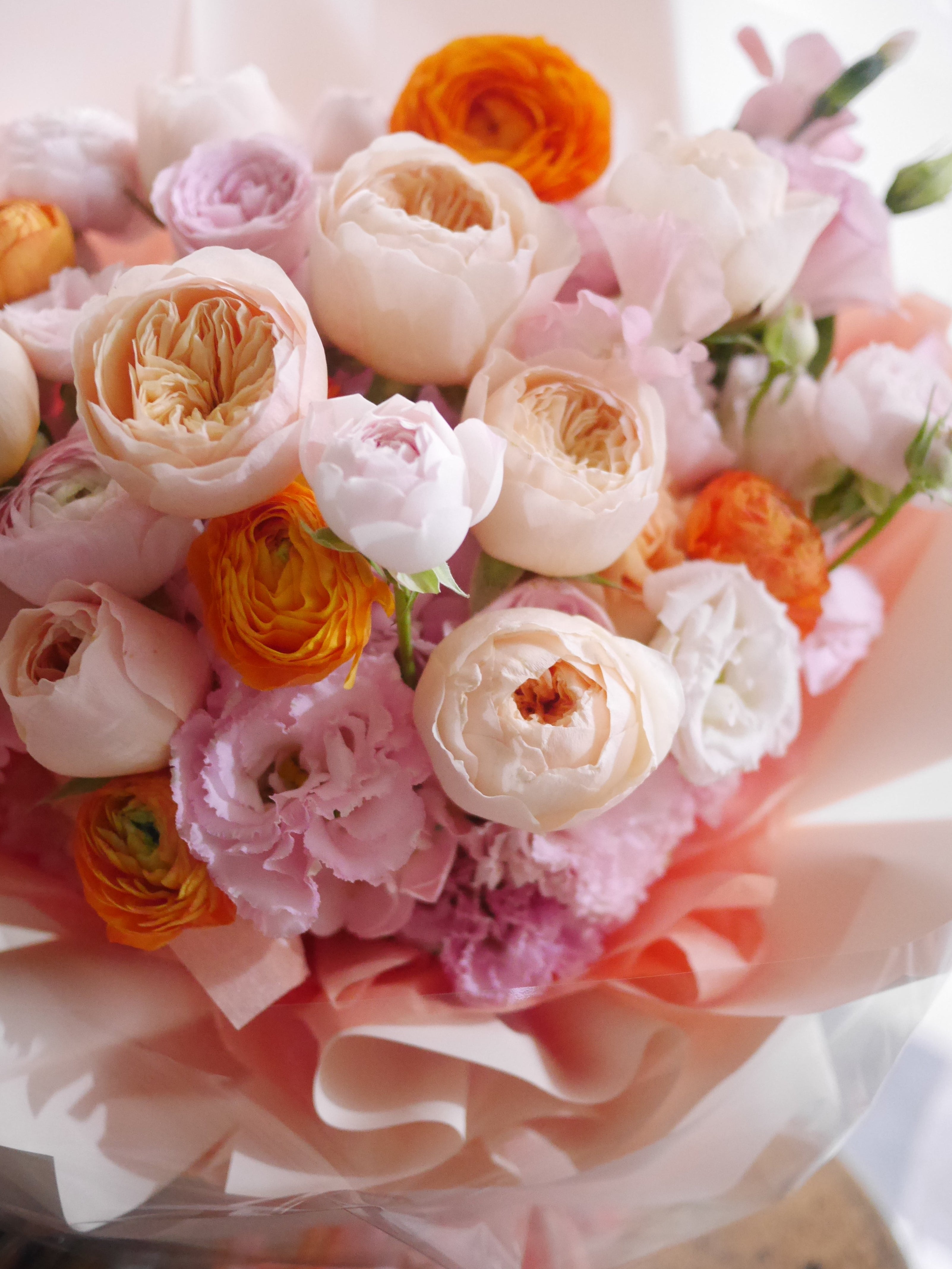 Peachy roses bouquet 蜜桃庭園玫瑰花束