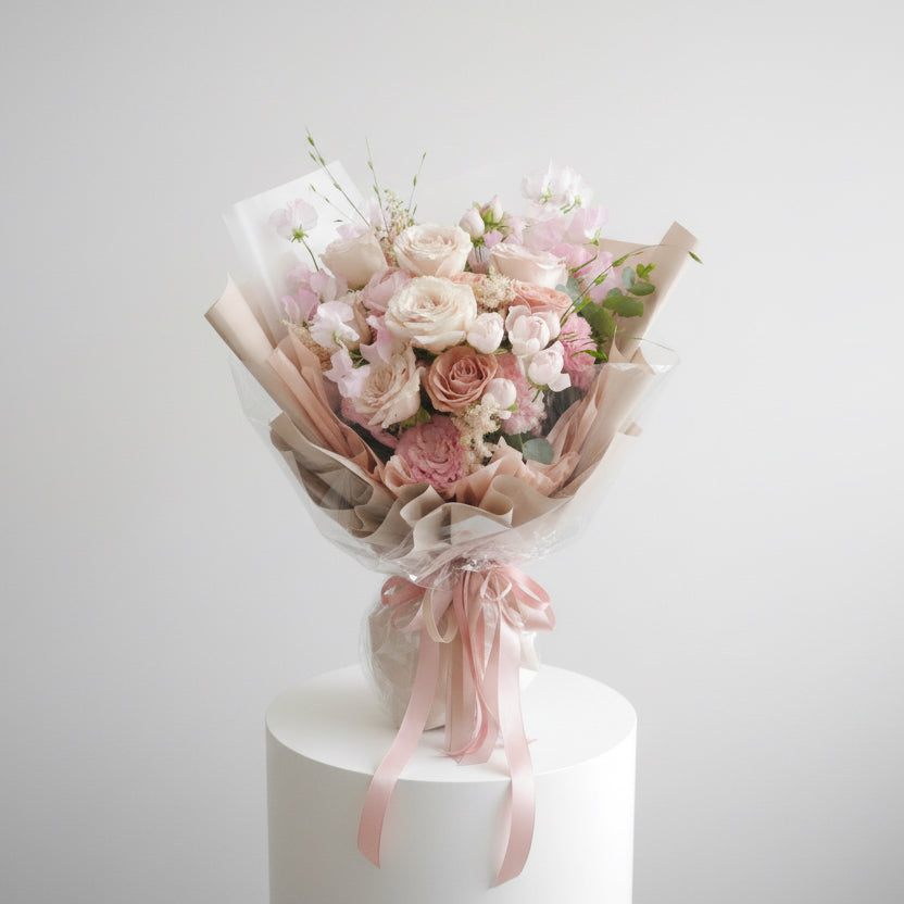 Vintage roses bouquet 復古奶茶玫瑰花束
