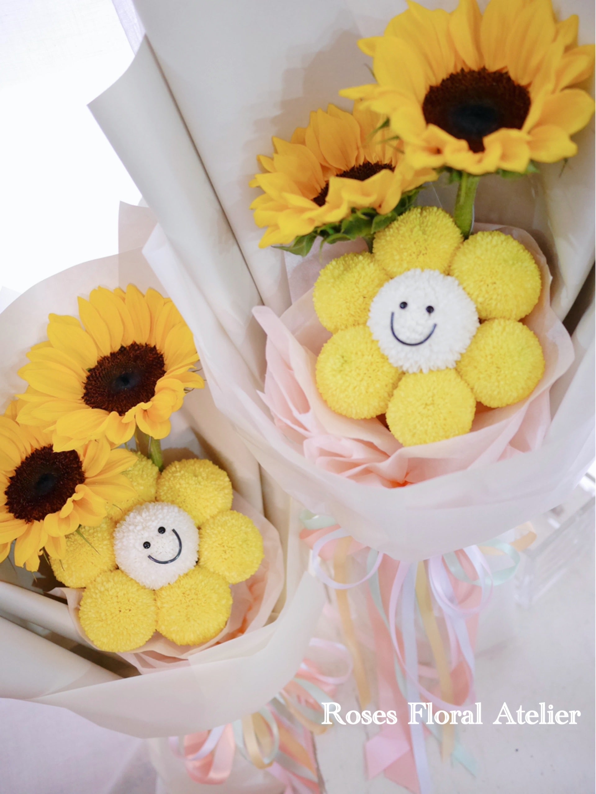 Smiley face Sunflower bouquet 哈哈笑太陽花束