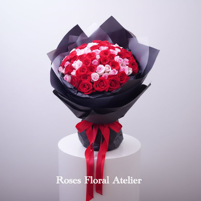 Propose Mixed roses bouquet 雙色玫瑰求婚花束