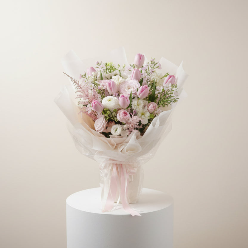 Tulip bouquet 粉鬱金香花束